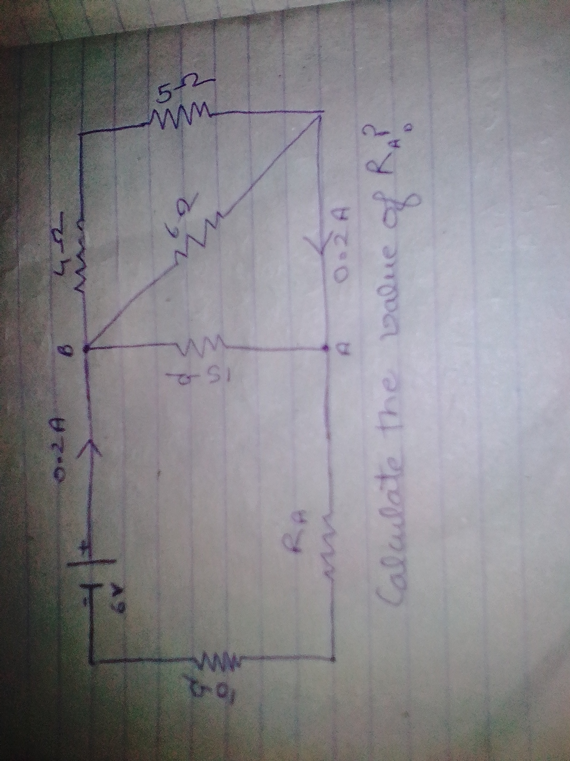 Question image for Please answer it and find the value of resistance